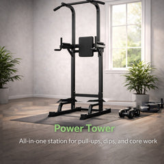 Power tower for pull ups and dips training