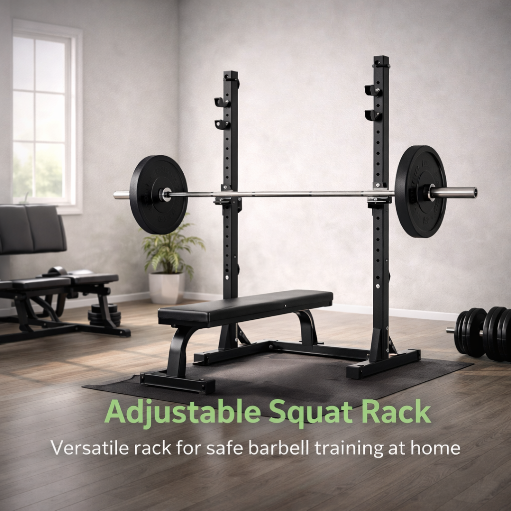 Racerack, adjustable in height (75-cm), multi-function barter Rack, rest bar Support, load Max. 200 kg, Black/Black White